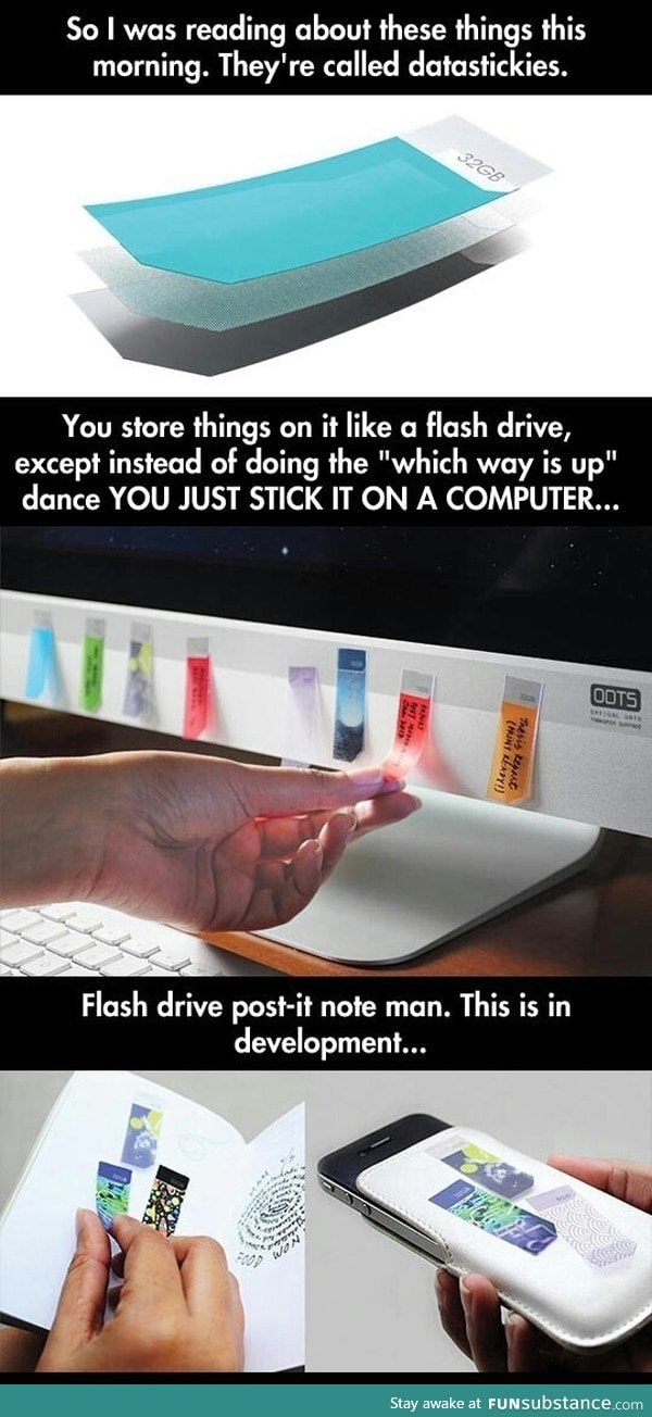 Flash drive post it note