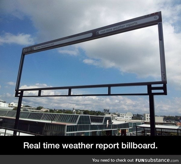 Real time weather billboard