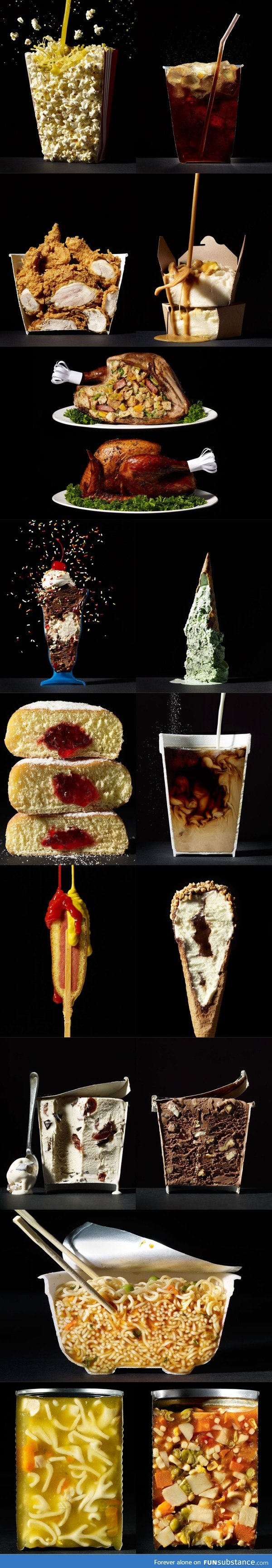 "Cut Food" - Images Of Everyday Foods Cut In Half.