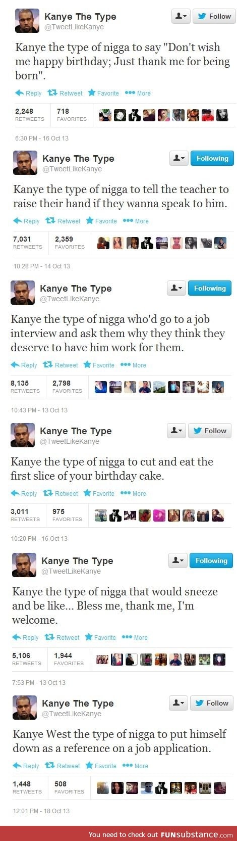 His tweets are the kanye best