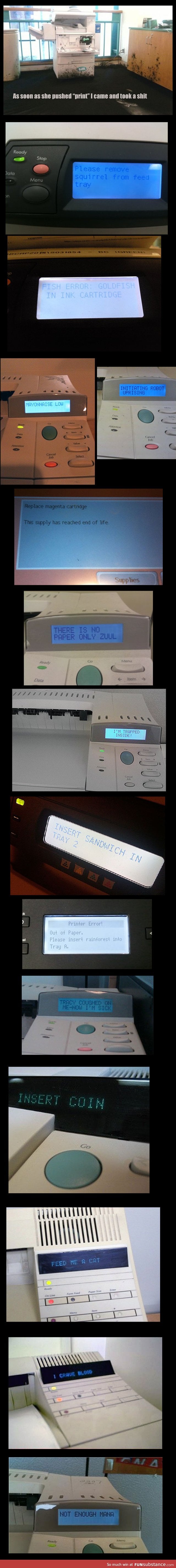 Evil printers