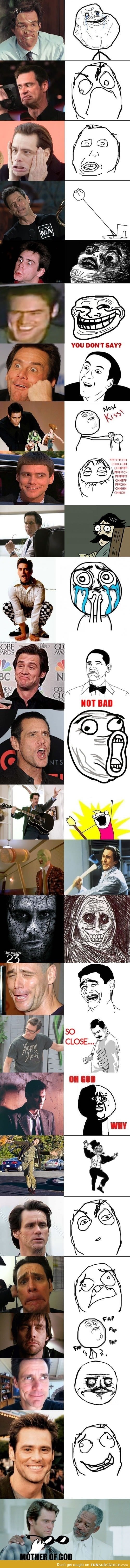 Jim Carrey & Rage Faces