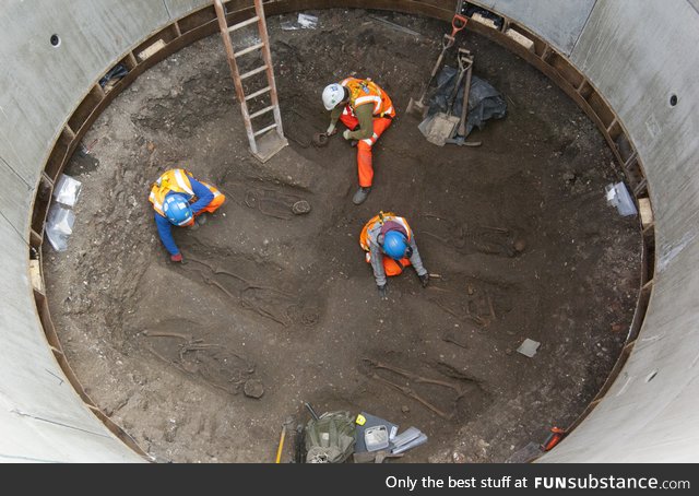 A tunnel project beneath London uncovered a Medieval burial site
