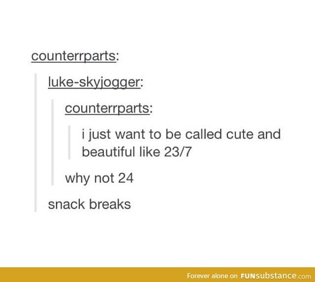 Snack breaks