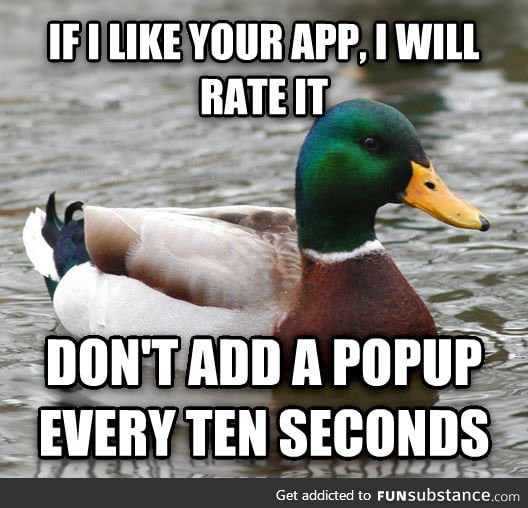 To all the devs. Seriously, just stop