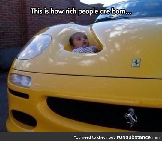 How rich people are born
