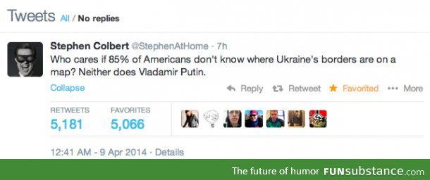 Colbert on Americans who can't locate Ukraine on a map