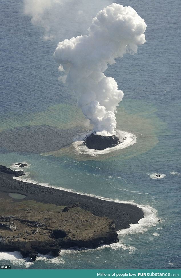 New baby volcano erupts off coast of Japan