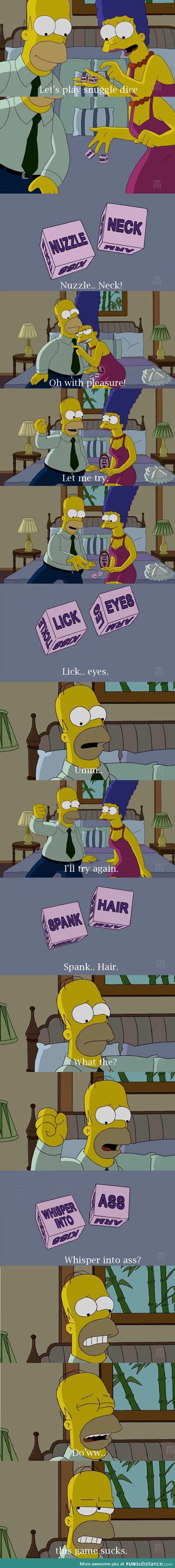 Homer and Marge's sexy time
