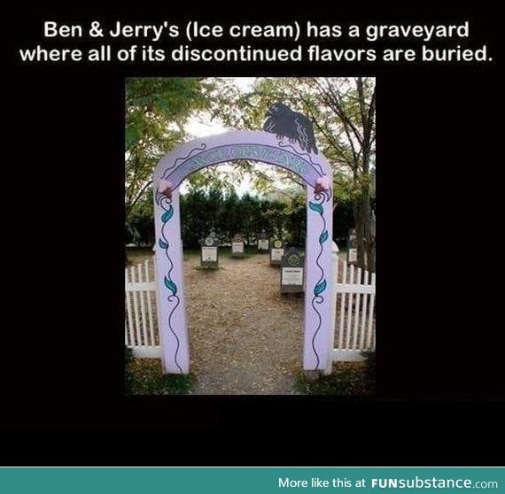 Ben & Jerry graveyard