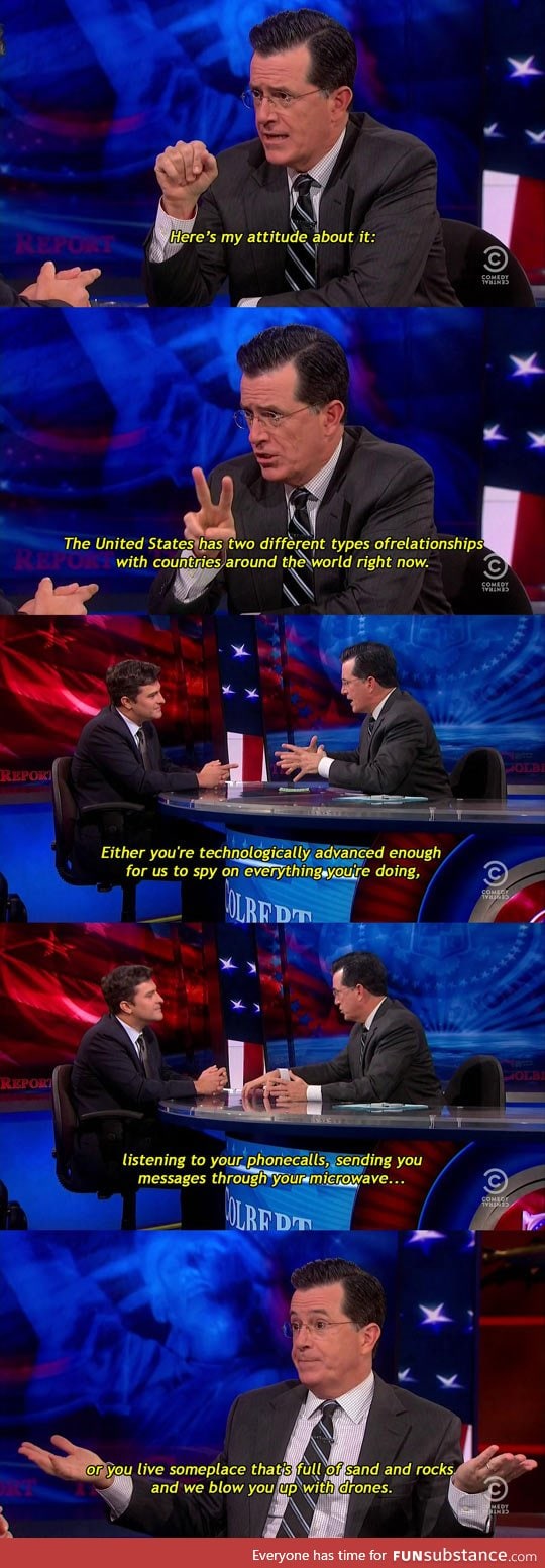 Colbert on U.S. Relations with the rest of the world