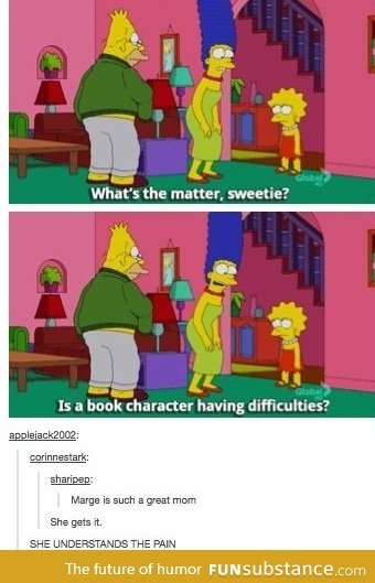 Marge gets it