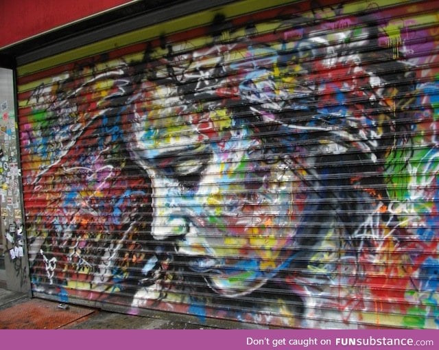 David Walker's Street Art Done Just W/ Spray Paint Cans- No Stencils, No Brushes