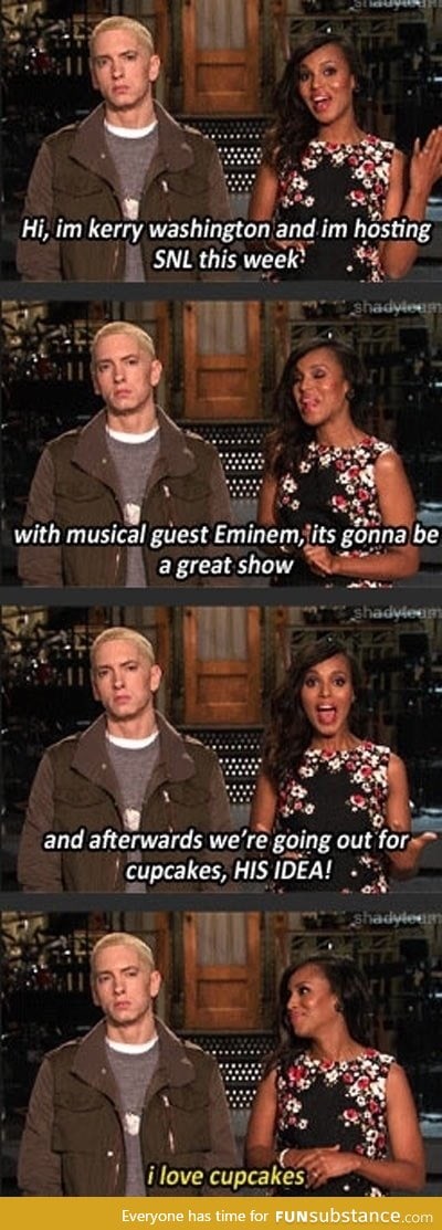 Eminem shares his excitement with us all...!!
