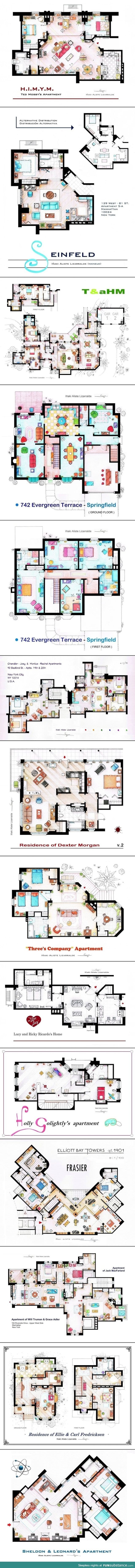 Famous Movie and TV Show Home Floorplans