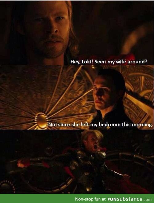 Thor's wife is really loki.