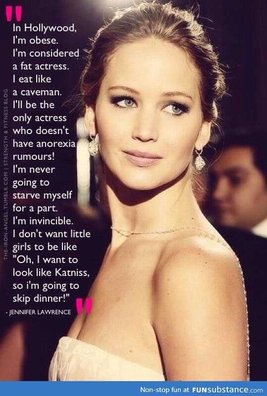 important to not : she doesn't starve herself, she works out ;)