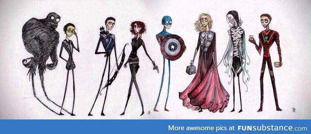 What happens when The Avengers and Tim Burton meet each other (My first post!)