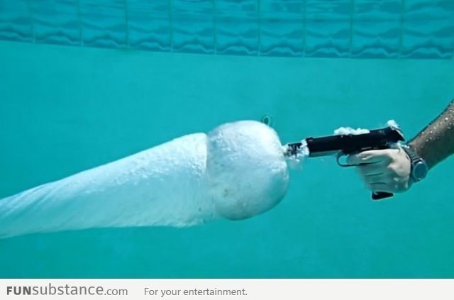 When you fire a gun underwater