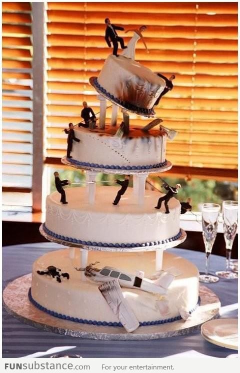 The Manliest Wedding Cake I've Ever Seen