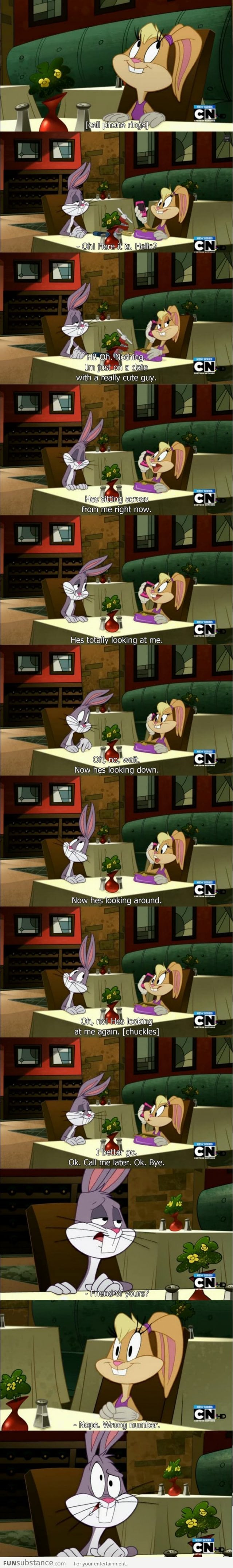 Bugs Bunny on a normaly date