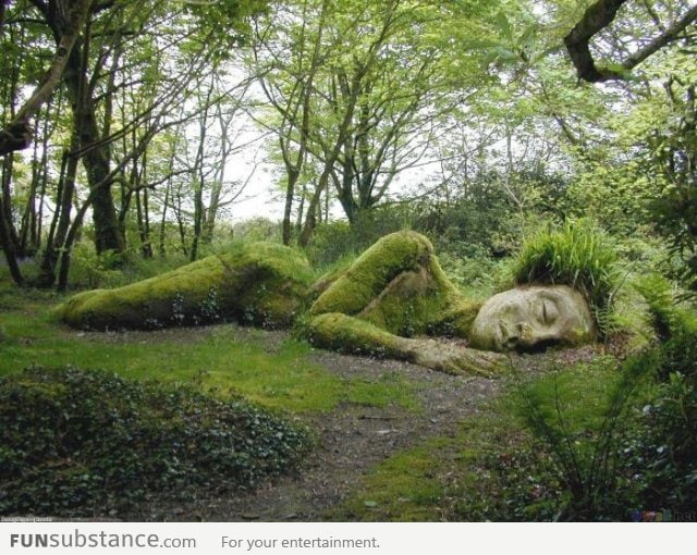 Sleeping Goddess at the Lost Gardens of Heligan, England