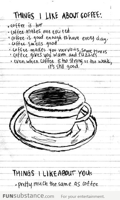 Things I like about coffee and you