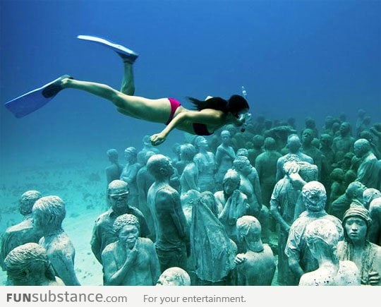 Underwater Museum in Cancun, Mexico