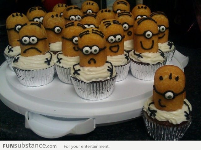 Homemade Despicable Me Cupcakes