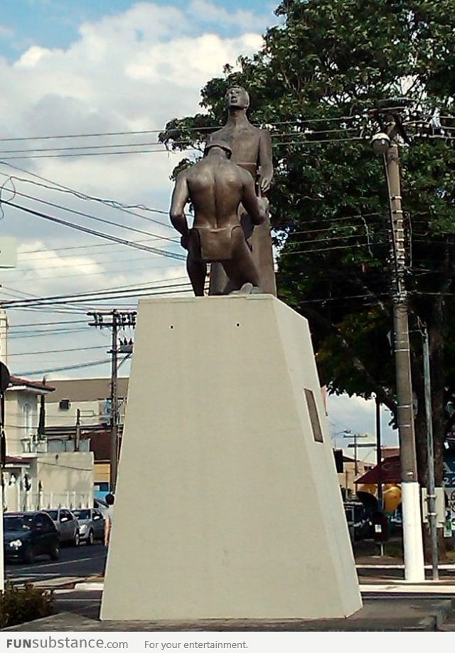 A statue in my town, angle is everything