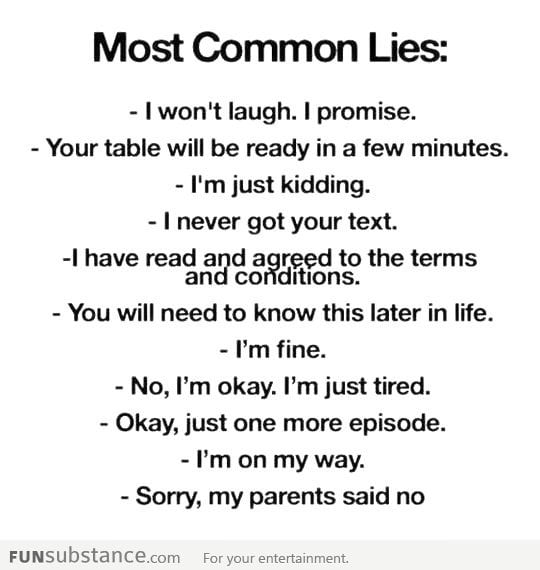 Most Common Lies