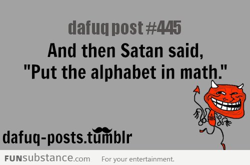 and then satan said