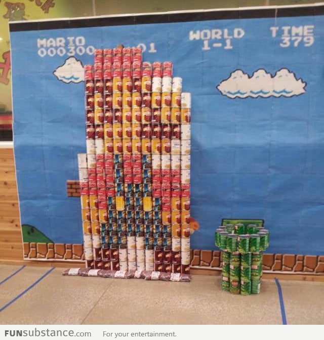 Mario made by cans