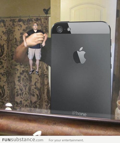 Meanwhile a parallel universe: iPhone holding human