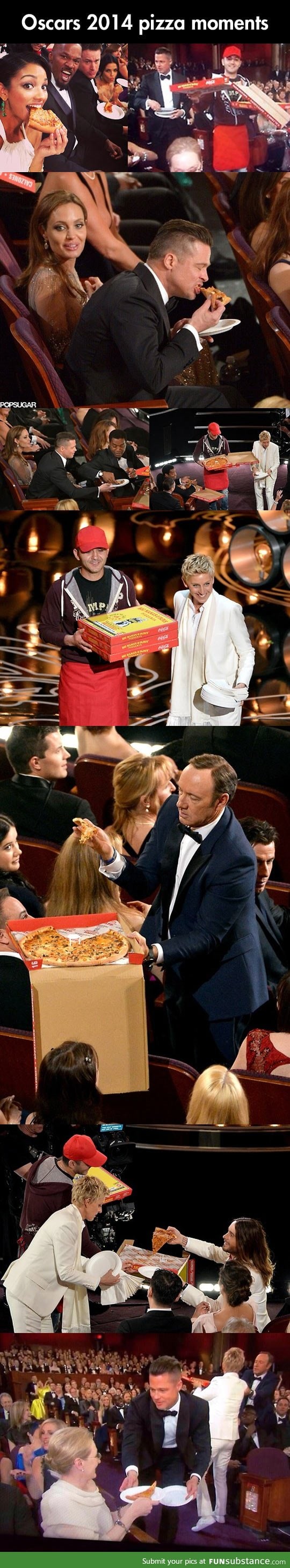 Pizza party at the Oscars