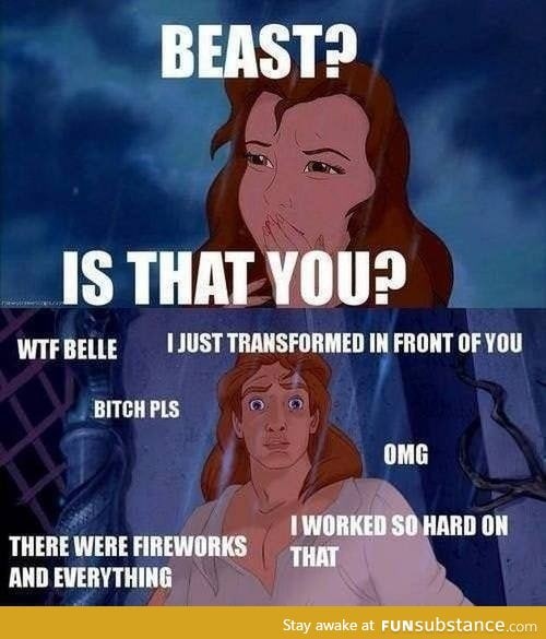 Come on belle...