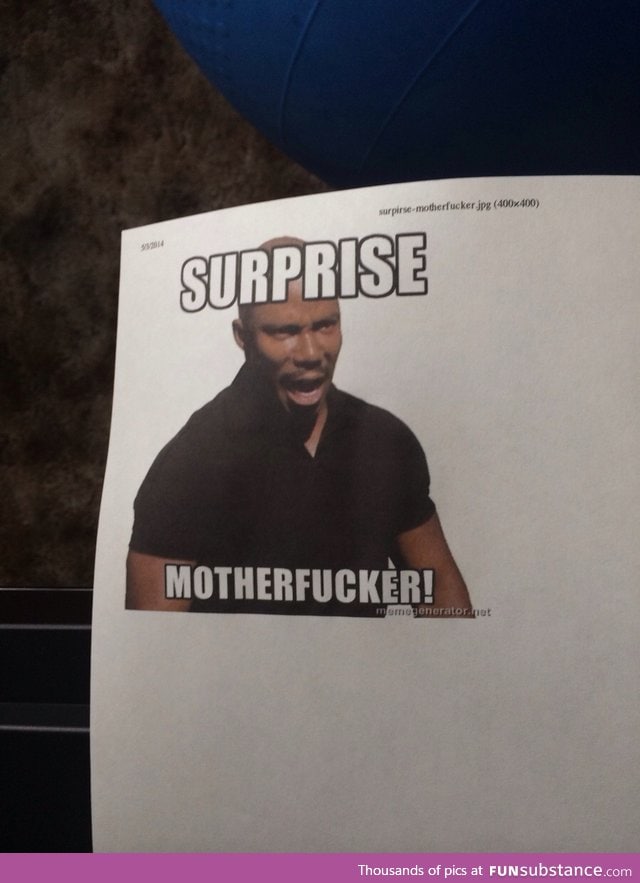 So this just came through my printer...