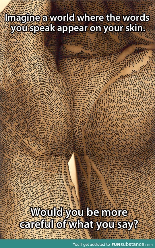 If words appeared on your skin
