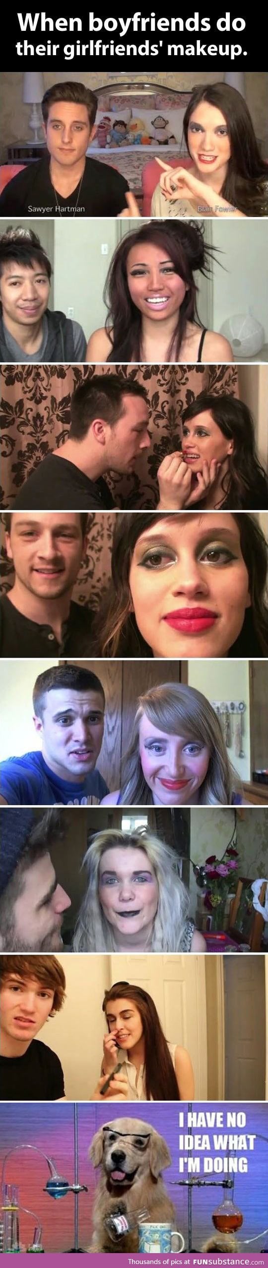 Boyfriends don't do make-up