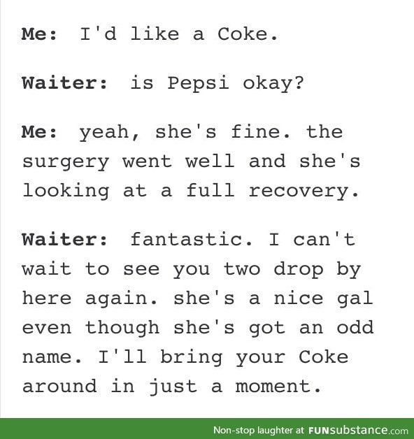 Is Pepsi okay?