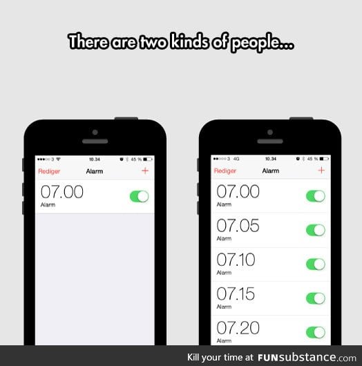 Two kinds of people in the morning