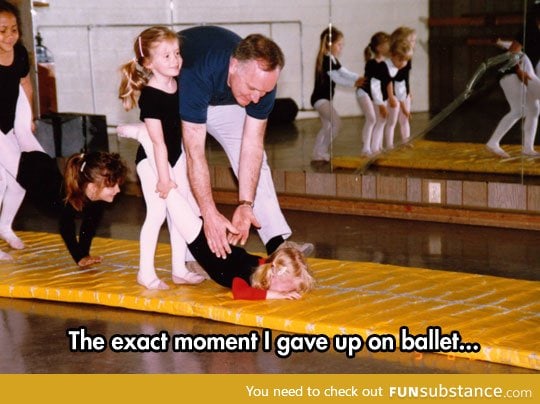 "I tried ballet, once"