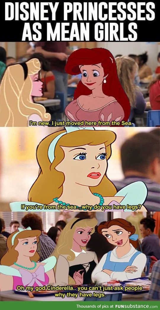 Disney princesses as mean girls