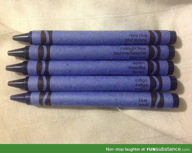 As a colourblind person, I don't believe you Crayola