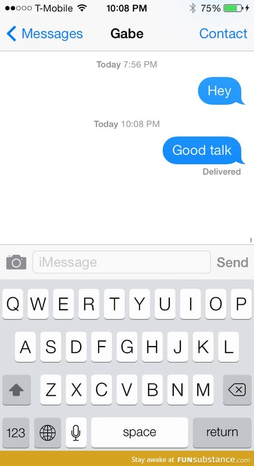 me texting my crush