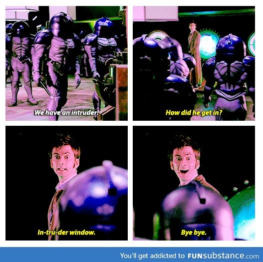The Doctor knows some excellent puns.