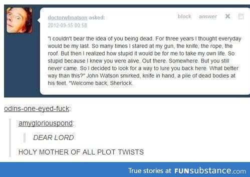How to freak out the Sherlock fandom in one paragraph