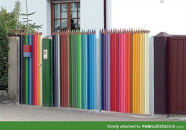 This has got to be the coolest fence ever
