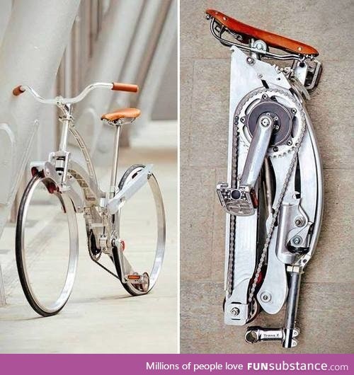 Spokeless fold-up bicycle