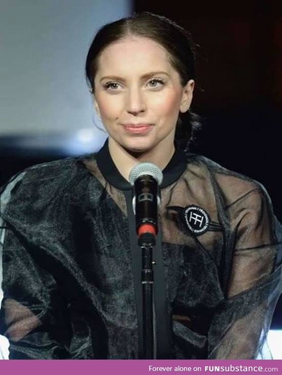 Lady Gaga without all her makeup